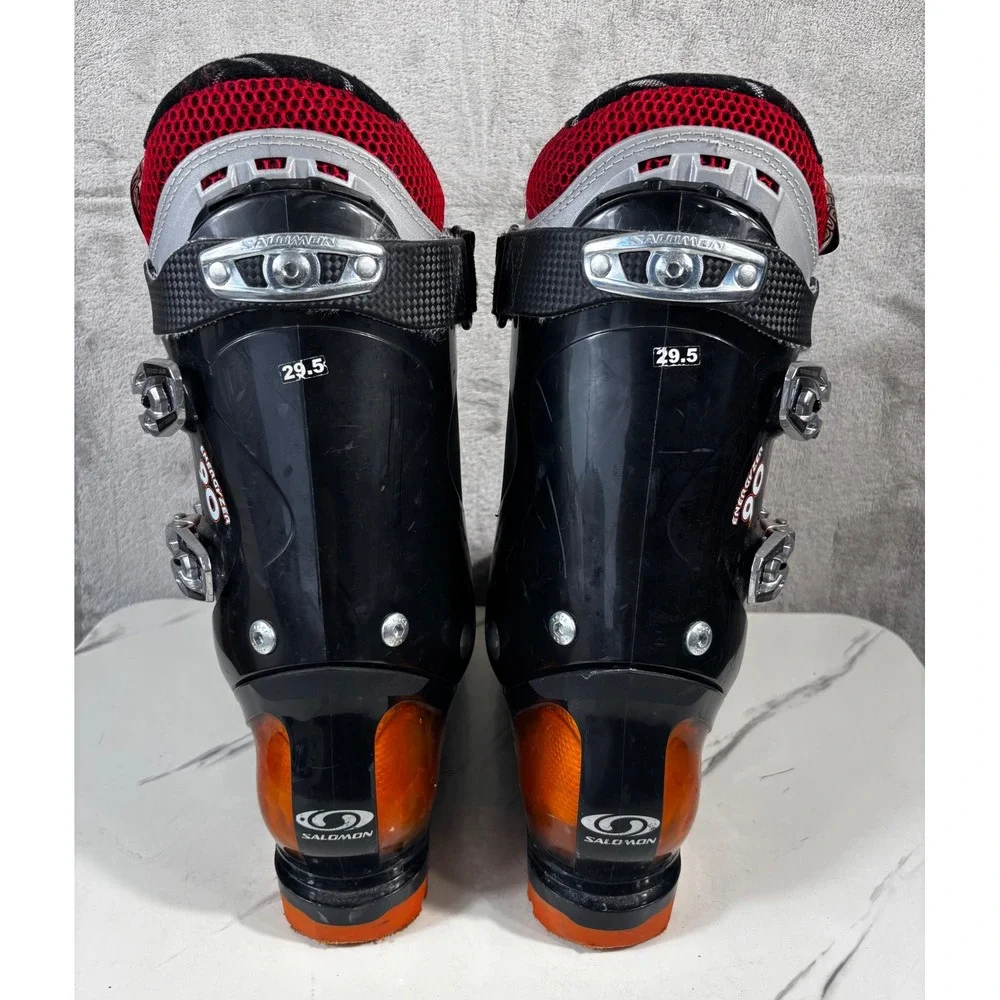 Salomon Mission RS 10 Ski Boots Mens 11.5 29.5 Black Orange Energizer 90 Flex
